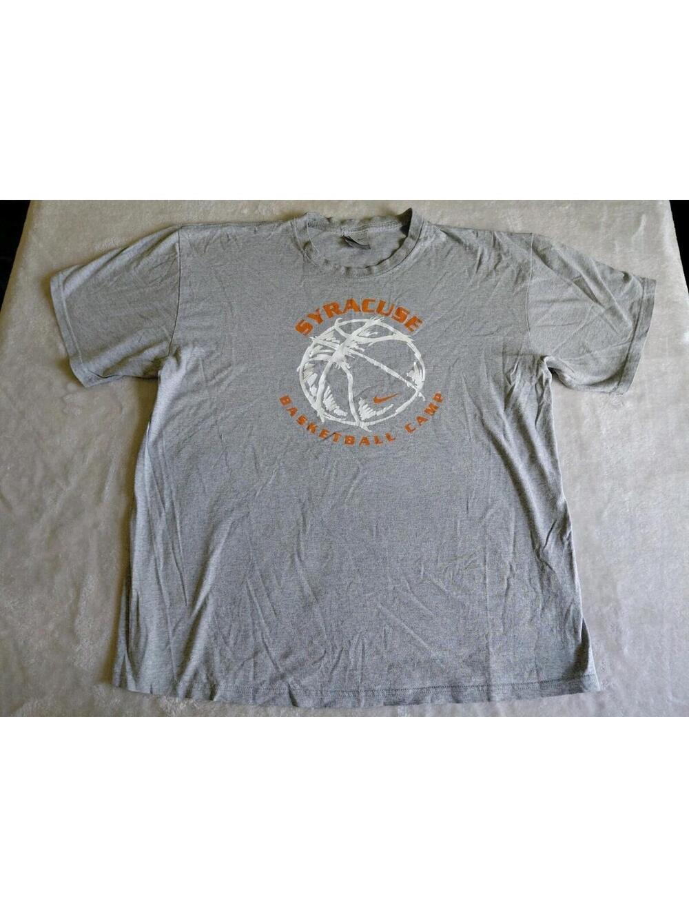 Vtg Nike Syracuse Orange Basketball Camp Shirt Mens XL Gray NCAA